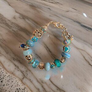 Characters Charm Bracelet~ 7 in. plus chain